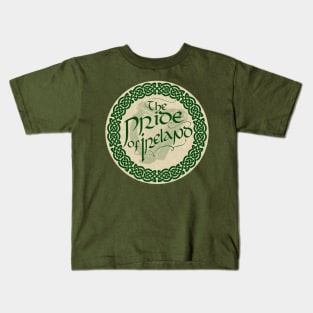 Pride of Ireland logo (Parchment) Kids T-Shirt